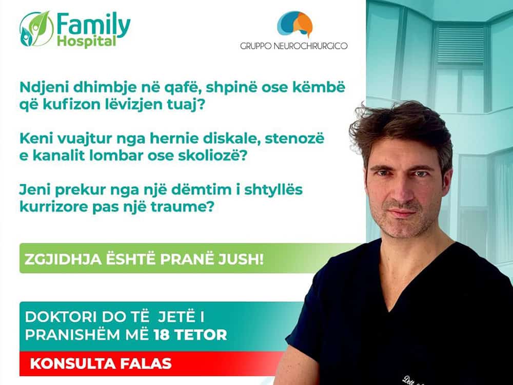 Konsulta neurokirurgjikale me Dr. Alessandro Sacchelli në Family Hospital